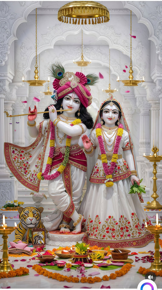 3D Metal Radha Krishna Photo Frame