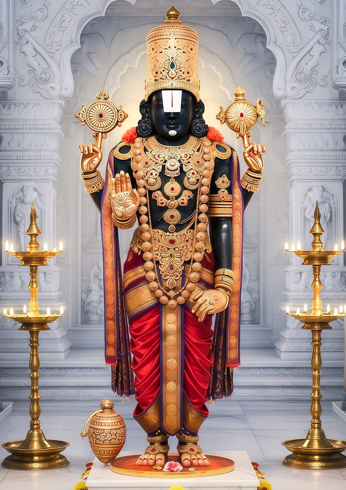 Tirupati Balaji 3D Metal Photo Frame HomeyWaa