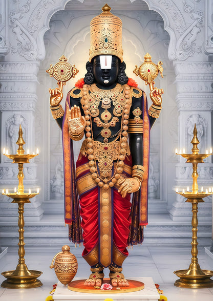 Tirupati Balaji 3D Metal Photo Frame HomeyWaa
