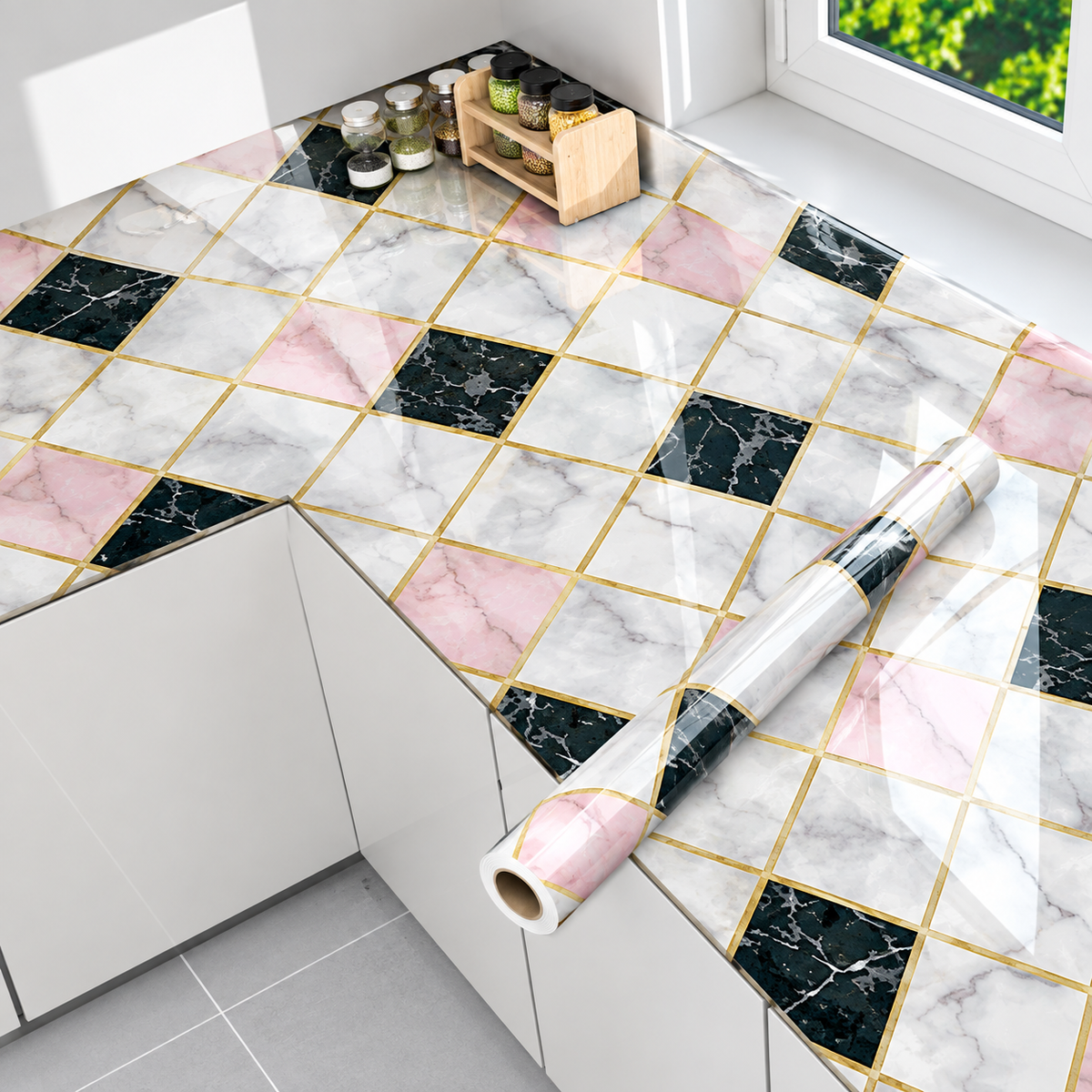 Self Adhesive Waterproof Wallpaper Sticker (6.5ft × 2ft)