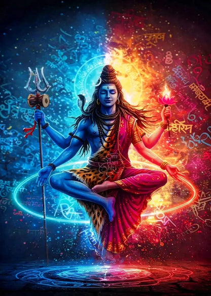 Shiv Shakti 3D Metal Photo Frame