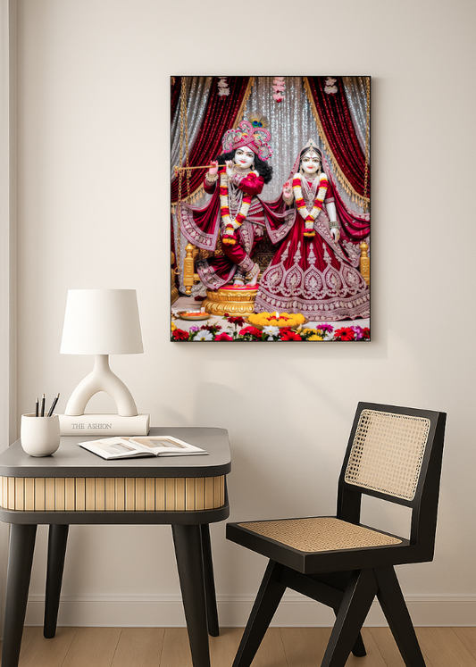 3D Metal Radha Krishna Photo Frame