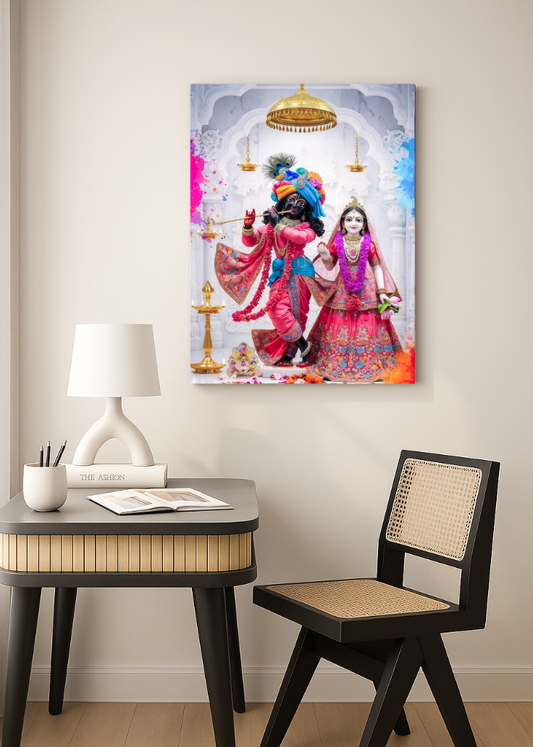 3D Metal Radha Krishna Photo Frame