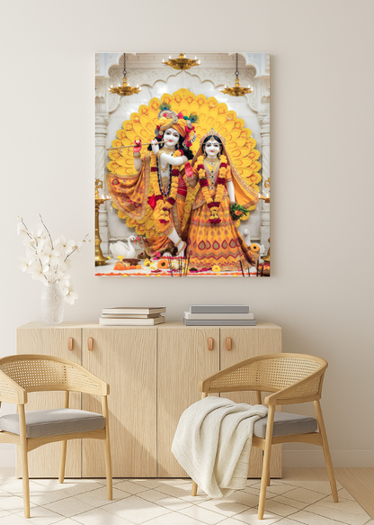 3D Metal Radha Krishna Photo Frame