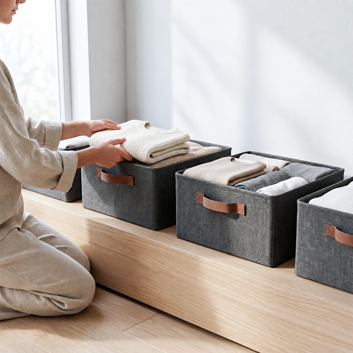 Space Saving Foldable Wardrobe Storage Organizer