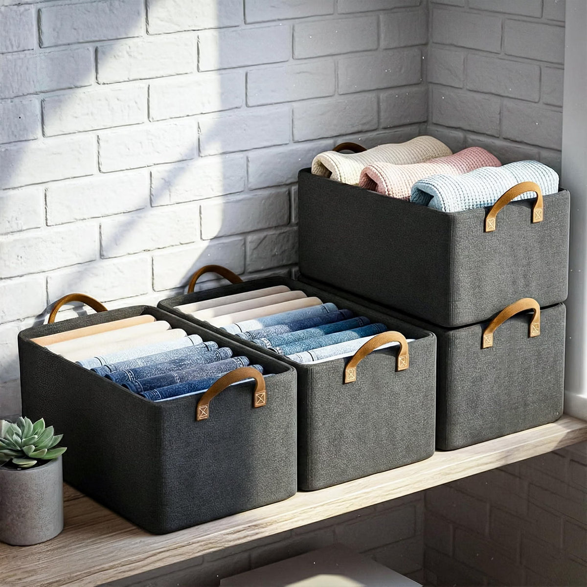 Space Saving Foldable Wardrobe Storage Organizer