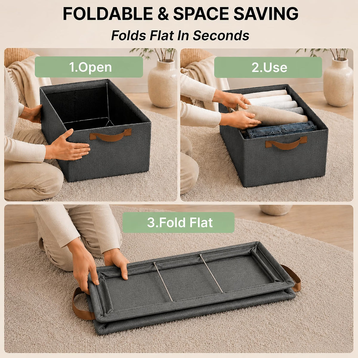 Space Saving Foldable Wardrobe Storage Organizer