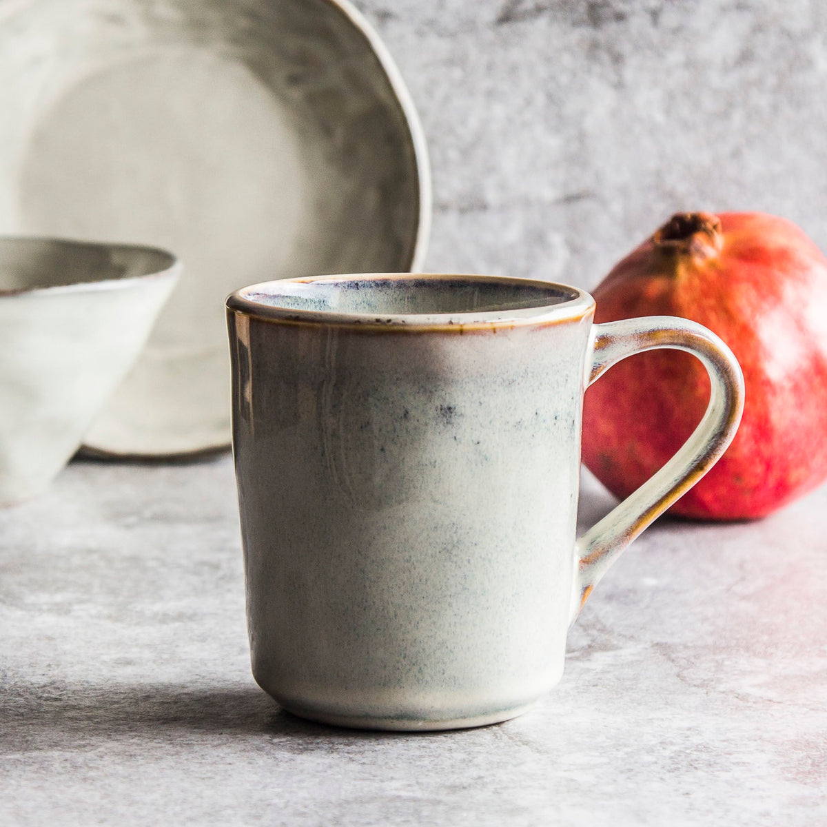 Cream stoneware kitchen mug