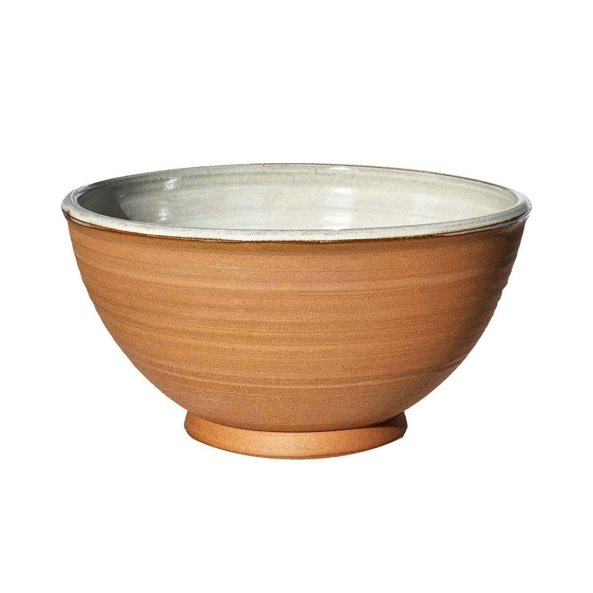 Natural glaze ceramic mixing bowl